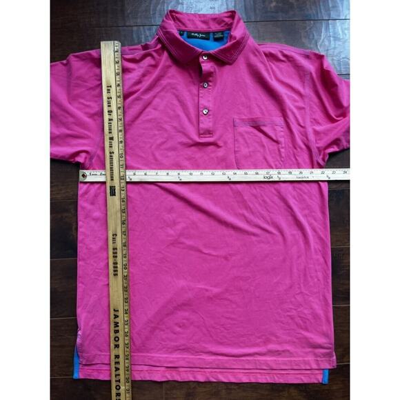 Bobby Jones Pink 1/4 button down Golf T-Shirt Size Large - Picture 4 of 7